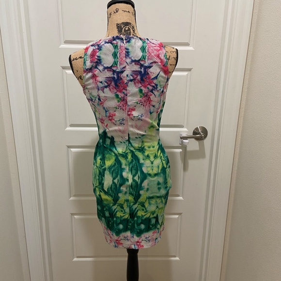 AVA Multi-Colored Plunge V-Neck Dress - Picture 5 of 5